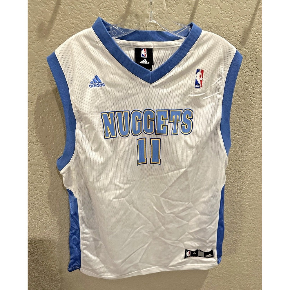Vintage NBA Denver Nuggets Earl Boykins #11 Jersey Boys XL White Blue